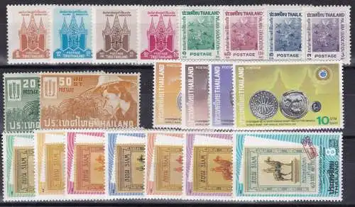 1962-91 Thailand - SG Nr. 450/457+469/470+1533/1536+1538/1544 21 mnh-Werte**