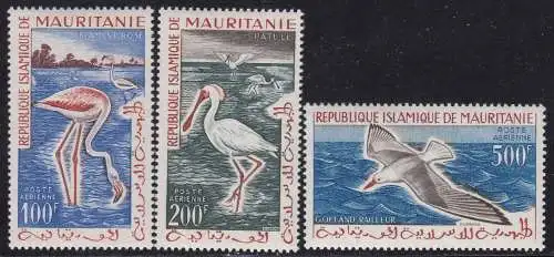 1961 MAURETANIEN - Luftpost - Yvert-Katalog Nr. 18-20 - Vögel - 3 Werte - postfrisch **