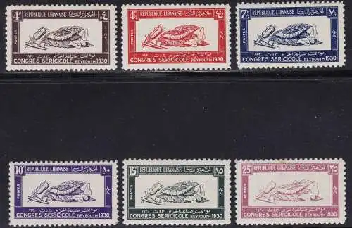 1936 GROSSER LIBAN - Yv. n. 122/127 6 Wert. postfrisch/**