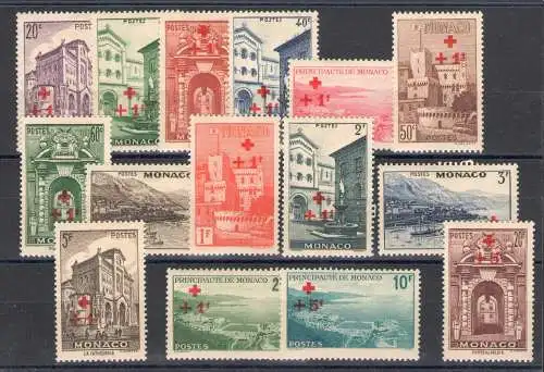 1940 MONACO - Pro Rotes Kreuz 14 Val, LINGULATI - MLH*