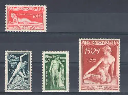 1948 MONACO - Luftpost 4 Werte F.J. Bosio - postfrisch**