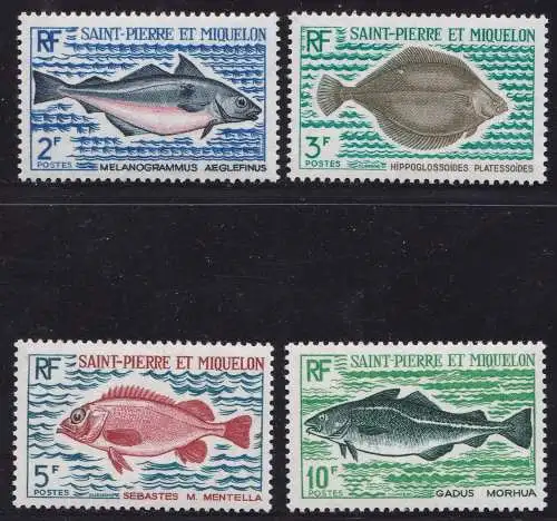 1972 ST. PIERRE ET MIQUELON - Pesci, Fish, Nr. 421-244 postfrisch**