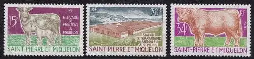 1970 ST. PIERRE ET MIQUELON - Allevamenti Nr. 407-409 postfrisch**