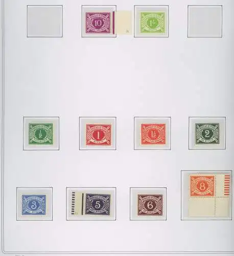 1940-70 IRLAND/IRLAND, Tasse Nr. 5/14 Serie von 10 MNH/** Werten