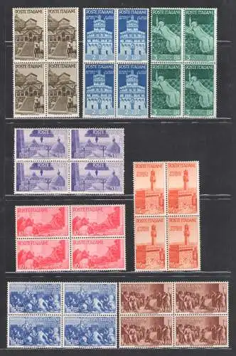 1946 REPUBLIK Advent der Republik, 8 Werte, neu mnh** quartina