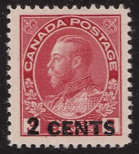 1926 KANADA - SG 248 - 2c. auf 3c. carminio - postfrisch**