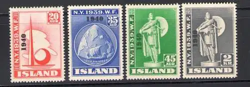 1940 ISLAND, Island in New York überstampft1940, Nr. 188A-188D postfrisch**