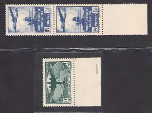 1936 FRANKREICH, 100. Jubiläum Atlantiküberquerung, 2 Tal Nr. 320/321 postfrisch**
