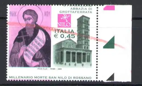 2004 Italien - Republik, San Nil Farben geändert, unten geschrieben, Nr. 2426 mnh ** Blattrand
