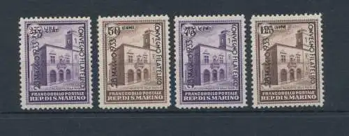 1933 SAN MARINO, Philatelistische Konferenz von San Marino, Nr. 176-179 - postfrisch **