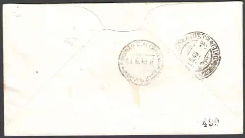 1949 TRIEST A - Römische Republik auf Umschlag Venedig Nr. 13 Empfohlen für Italien
