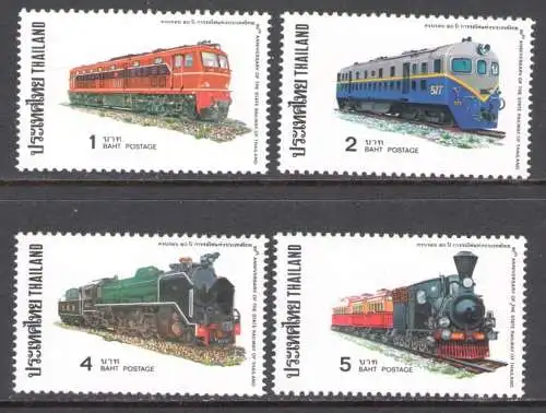 1977 Thailand - SG 918-921 - Züge - 4 Werte - postfrisch**