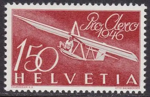 1946 SCHWEIZ, PA Nr. 40 PRO AERO MNH/**