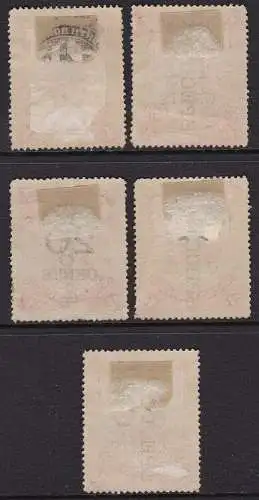1895 NORTH BORNEO - SG 87/97 PROBEN Serie von 5 MLH-Werten*