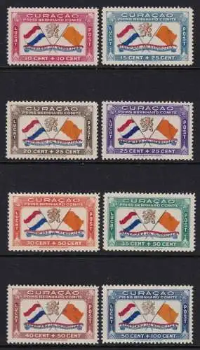 1941 CURACAO - Luftpost 17/24 Serie von 8 Werten - postfrisch**