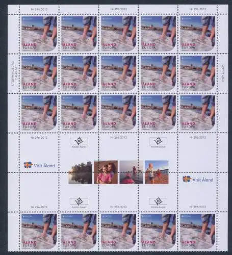 2012 EUROPA CEPT Aland, 1 Minifil der 20er Serie, Tourismus, postfrisch**