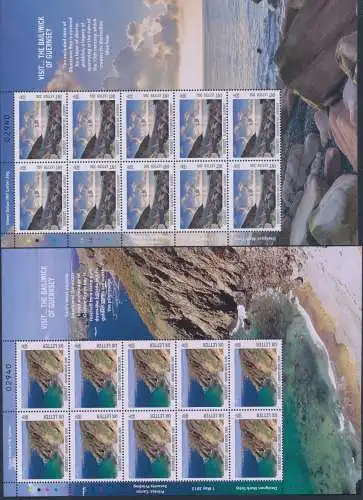 2012 EUROPA CEPT, Guernsey, 2 Minifahrzeuge der 10er Serie, Tourismus, postfrisch**