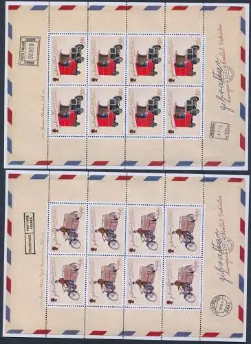 2013 EUROPA CEPT, Gibraltar, 4 Minifahrzeuge mit 8 Werten, Postfahrzeuge, postfrisch **