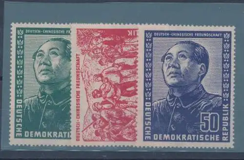 1951 DDR, Mao Tse Tung, 3 Werte, Michel 286/88, postfrisch**