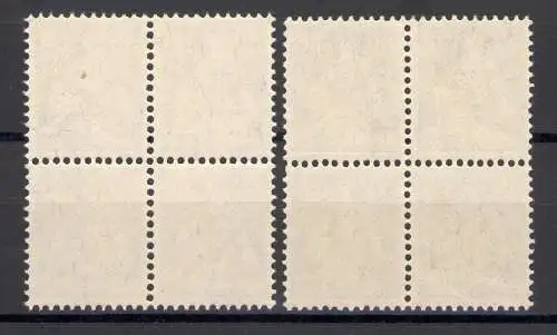 1919 Schweiz, Luftpost, Viererblöcke A1/A2, ORIGINAL- UND INTEGRIERTER GUMMI, perfekt - MNH** - Garantiezertifikat Philatelia De Simoni