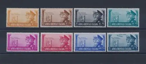 1941 Italienisches Ostafrika, Waffenbruderschaft, Nr. 34/40 + A21, 8 Werte Serie, MNH**