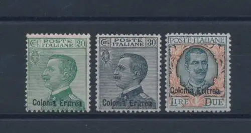 1925 ERITREA, Michetti überdruckt, Nr. 93/95, 3 Val, Gute/sehr gute Zentrierung, postfrisch**