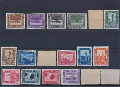 1932 SOMALIA - Malerische Serie, gezackt 12, 18 Werte, postfrisch**