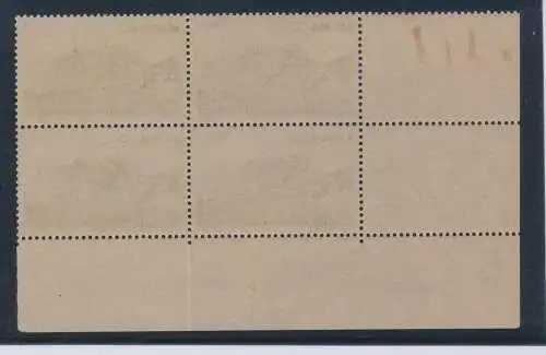 1939 MONACO, Nr. 184, Einweihung des Stadions Louis II., 10 grüne Franken, wunderschönes Viertel mit Tischnummer, postfrisch**