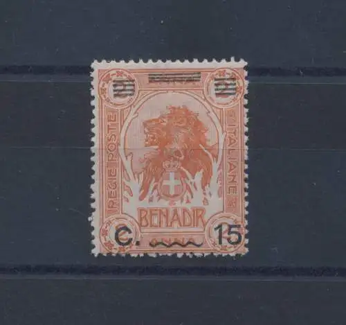 1926 SOMALIA, Leone - Lions, Italienische Briefmarke überdruckt, 15 Cent auf 2 orangebraunen Jahr, postfrisch**