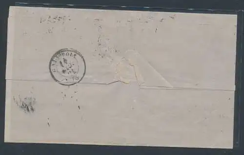 1871 Griechenland - Dreifarbiger Umschlag aus Korfu für Gallipoli, Nr. 26 x 1 + 27 x 2 + 29, sehr schön!!! - Cilio zertifiziert
