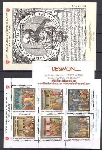 2020 Smom, neue Briefmarken, Vollständiges Jahr 14 Werte + 11 Blätter postfrisch ** Mit der seltenen Briefmarke der Basilika von Aquileia