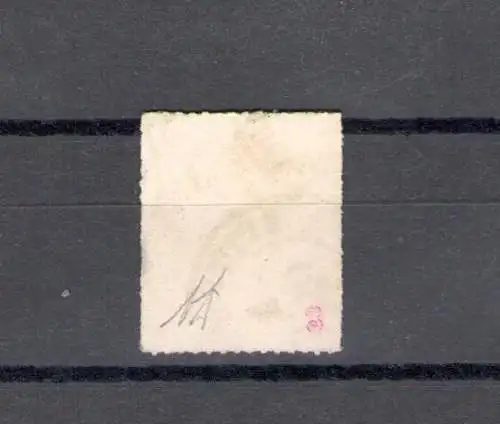 1865-75 LUXEMBURG - Nr. 14 - 4 Cent zitronengelb, GEBRAUCHT Abkürzung / Zeichen Alberto Diena