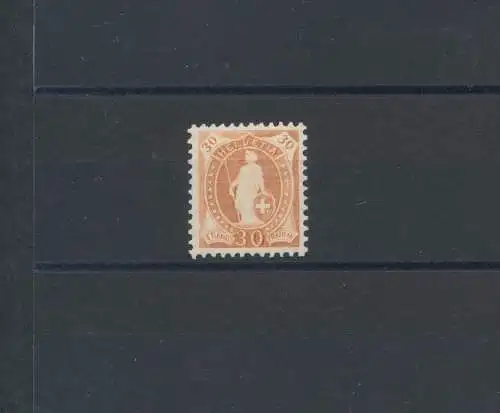 1907 SCHWEIZ Fuß 30 braun gelb gezahnt 11.5x11 Zumstein Nr. 96B postfrisch**