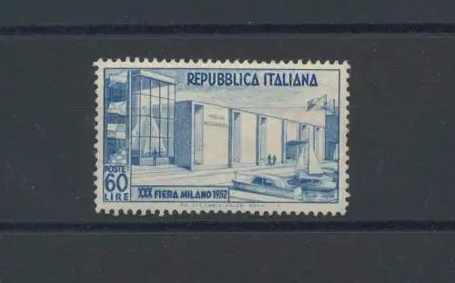 1952 Italien - Republik, 30. Mailänder Messe, 1 Wert, Nr. 685, postfrisch**