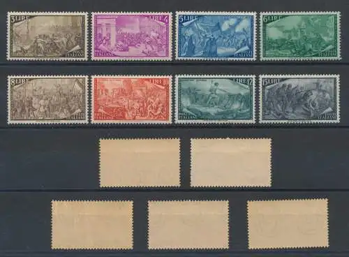 1948 Italien - Republik, Centenario del Risorgimento, 13 Werte, Nr. 580-91+ Espresso 32, postfrisch**