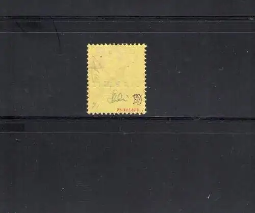 1906 GAMBIA, SG 70a - Yvert 53a, 3 rote grüne und gelbe Schilling, doppelter Überdruck, Surch Double - MLH * - selten