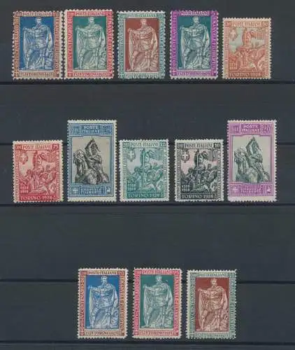 1928 Königreich Italien, Nr. 226/238, Emanuele Filiberto, die komplette Serie von 13 Werten - postfrisch**