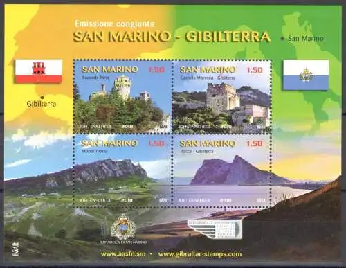 2010 San Marino, San Marino Gibraltar, BF 107 - MNH**