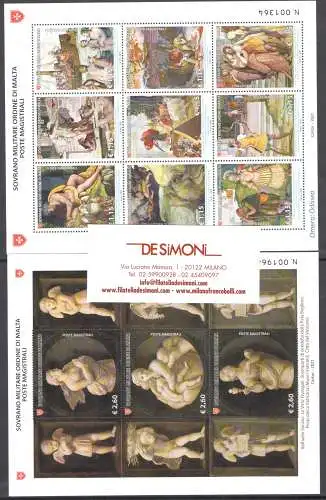 2021 Smom, neue Briefmarken, Vollständiges Jahr 26 Werte + 10 Blätter postfrisch**