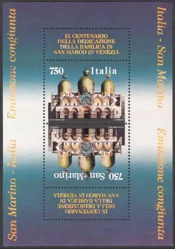 1994 Italien - Republik, Markusdom - Blatt Nr. 17 - postfrisch**