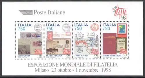 1997 Italien - Republik, Italien 98 - Blatt Nr. 19 - postfrisch**