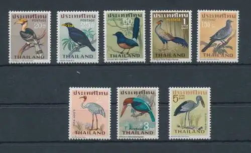 1967 Thailand - Stanley Gibbons Nr. 562/569 - Vögel - 8 Werte - postfrisch**