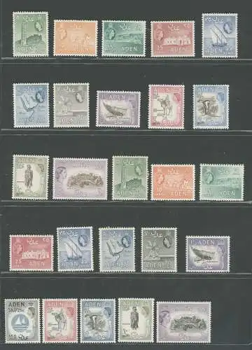 1953-63 ADEN, Stanley Gibbons Nr. 48-72, 25er-Werte-Serie - postfrisch**