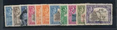 1951 ADEN, Stanley Gibbons Nr. 36/46, komplette Serie - gebraucht