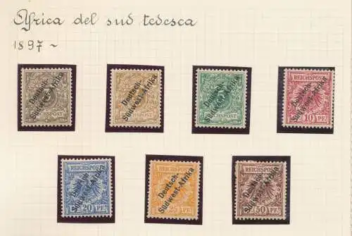 1897 Deutsch-Südafrika - Yvert Nr. 1/6 - Druckaufsatz Südwestafrika - MLH*