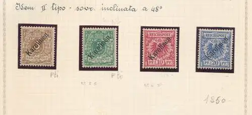 1899 - 1900 Caroline - Yvert Nr. 1/4 - Karolinen Stampfer geneigt zu 48. - II. Typ - MLH*