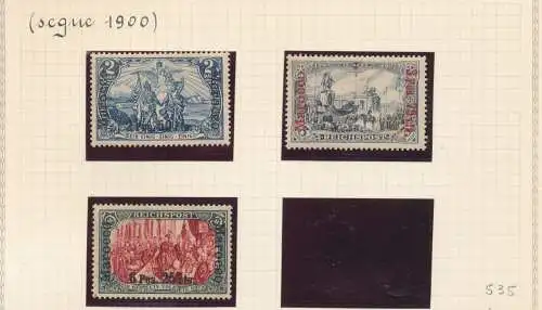 1900 Marokko - Deutsche Kolonie - Yvert Nr. 7/19 - Überdruckt - 13 MH Werte* - Signatur G. Oliva