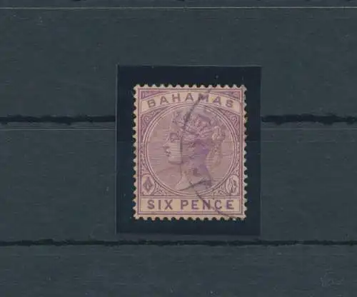 1884-90 BAHAMAS - Stanley Gibbons Nr. 54 - Königin Victoria Crown ca, 6 d. lila - Malve - gebraucht