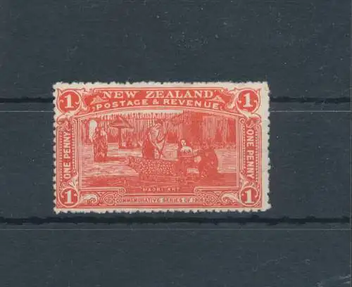 1906 NEUSEELAND - Stanley Gibbons Nr. 371 - 1 d. Zinnobermillion - MH*