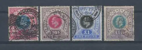 1902 Weihnachten - Südafrika - Stanley Gibbons Nr. 140-143 - Wasserzeichen CC - 2824 hohe Werte - gebraucht